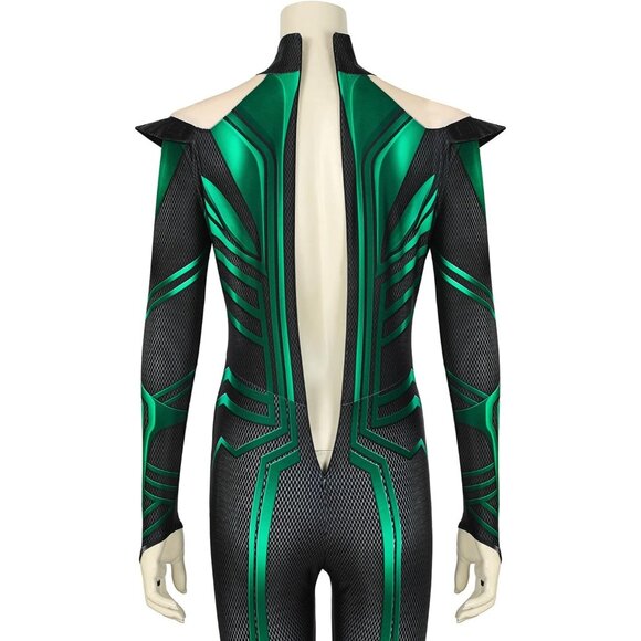 Women's Super Villain Goddess Costume Halloween Cosplay Jumpsuit Bodysuit - Picture 5 of 7